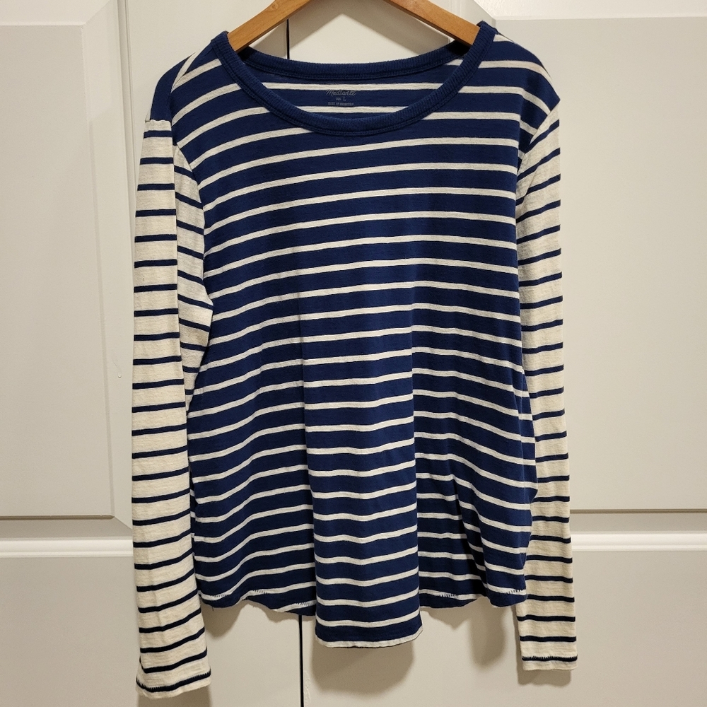 Madewell whisper cotton long-sleeve shirt, L